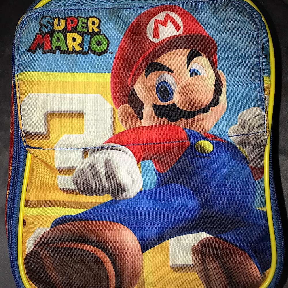 Mario Luigi Nintendo Lunch Box Container Bag Kids Good Medium